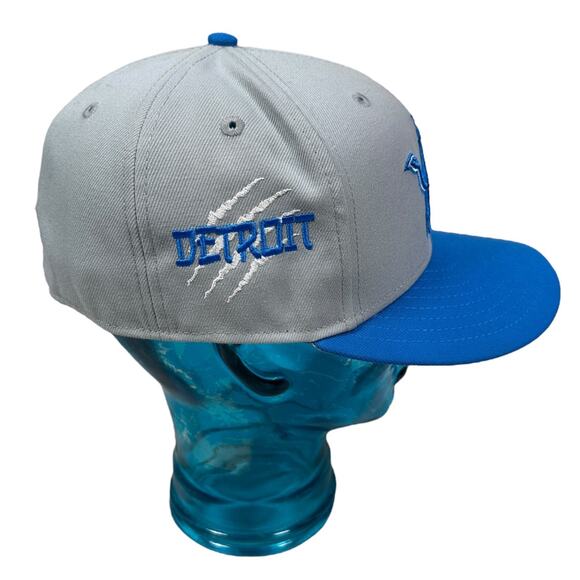 New Era 59FIFTY NFL Detroit Lions Claw Scratch Fitted Hat Men’s 7 1/4 Gray Blue - Picture 3 of 9